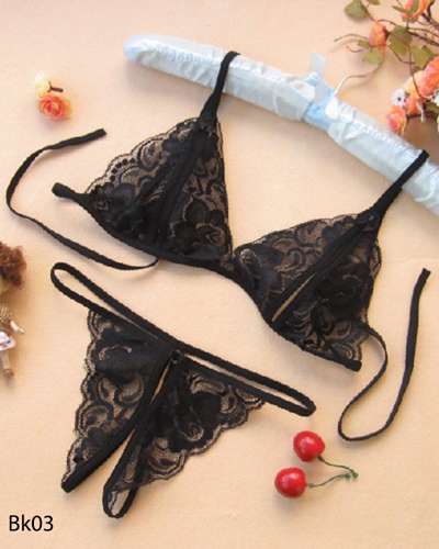 Đồ lót xuyên thấu không đáy hở đầu ti vải ren mềm mại quyến rũ