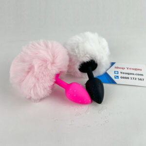 Đuôi thỏ SM silicone size nhỏ cosplay thủ dâm hậu môn