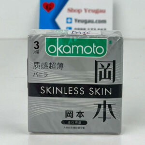 Bao cao su Nhật Okamoto Skinless Skin hộp 3 cái hương vani