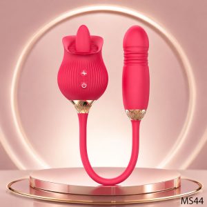 Máy rung tình dục 2 đầu Rose 24 kiểu rung liếm tự động thụt