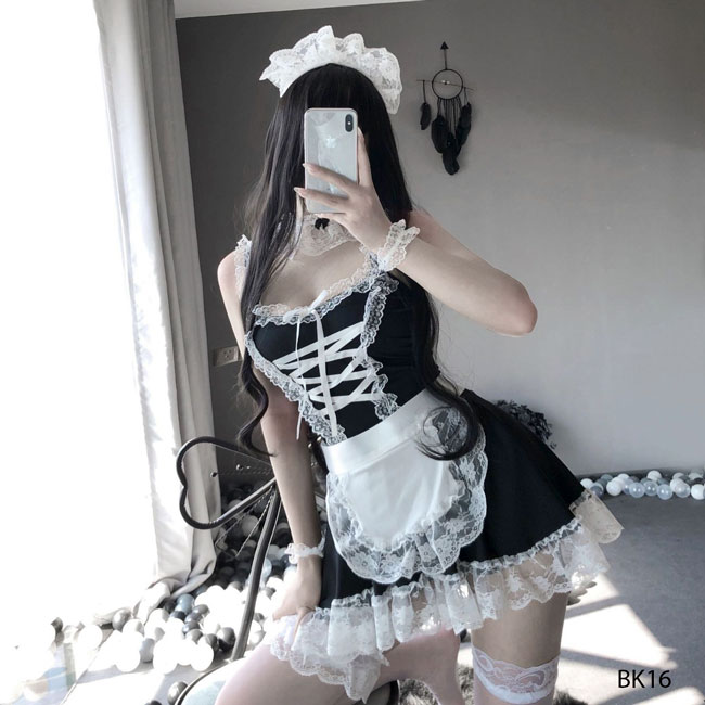Cosplay hầu gái Anime phim JAV tăng hưng phấn phòng the