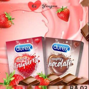 Bao cao su Durex Chocolate Strawberry hộp 3 cái ngọt ngào