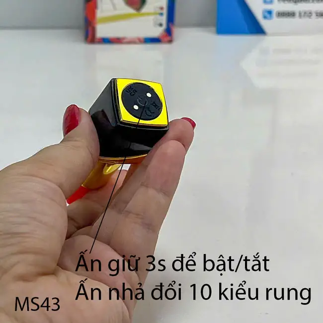 Sử dụng máy rung nữ GOK đơn giản thao tác ấn nhả nút nguồn
