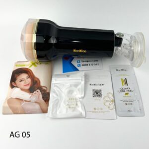 bộ sản phẩm m đạo giả hít tường ManMiao gồm: 1 sextoys, gói gel bôi trơn, 2 sách hướng dẫn, vòng đeo dương vật