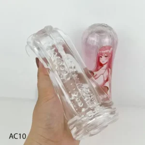 Thiết kế bên trong cốc tình yêu trong suốt có gân gai silicon mềm