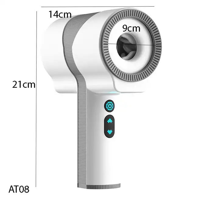 Máy sục cu có chiều dài là 21cm, chiều rộng 14cm