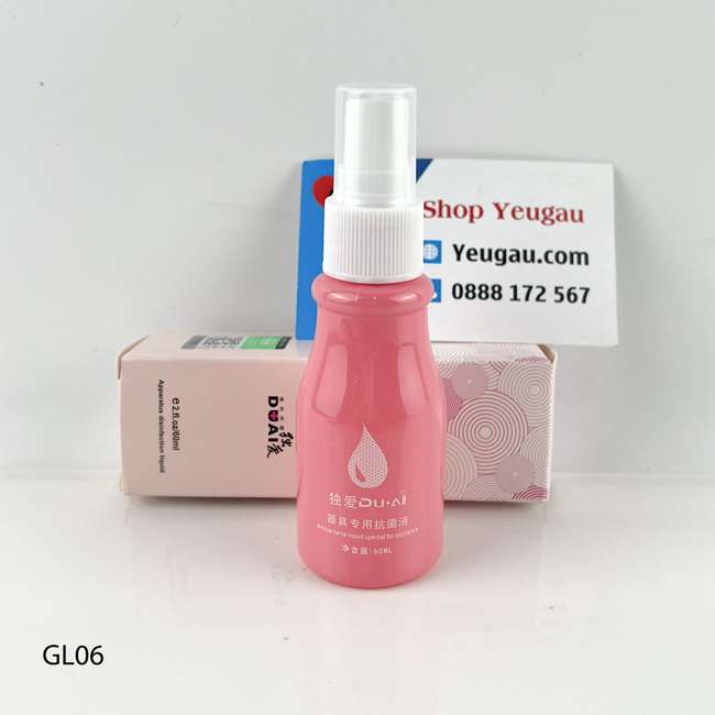 Dung dịch vệ sinh sextoy DUAI dạng xịt 60ml bảo vệ đồ chơi