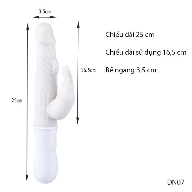 Đường kính dương vật giả rung ngoáy là 3,5cm
