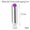 Chiều dài 7,5cm và bề ngang 2cm