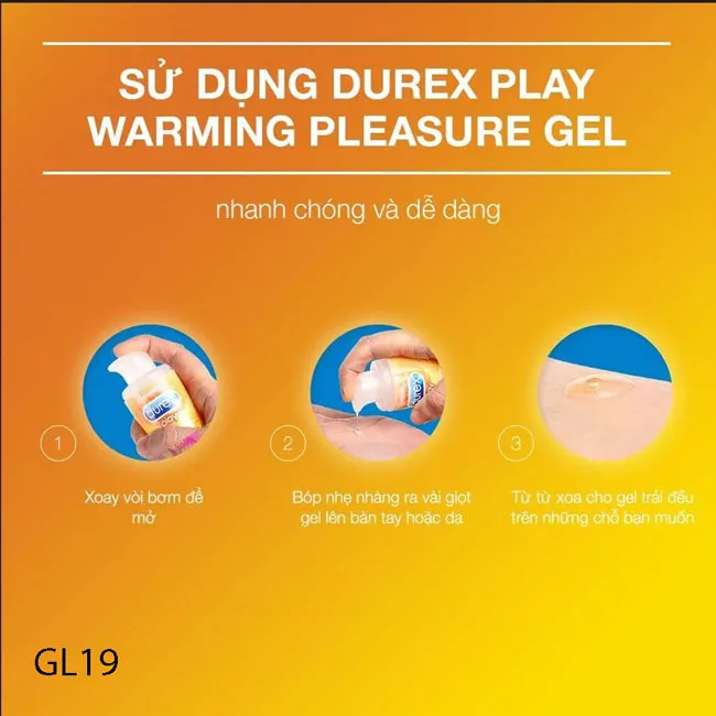 Cáchdùng gel bôi trơn Durex Play Warming
