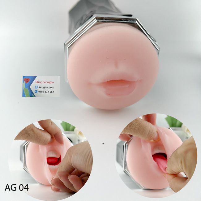 Đầu còn lại được thiết kế giống hệt miệng. Bao gồm cả môi, răng lưỡi. Tất cả đều dùng chất liệu silicon