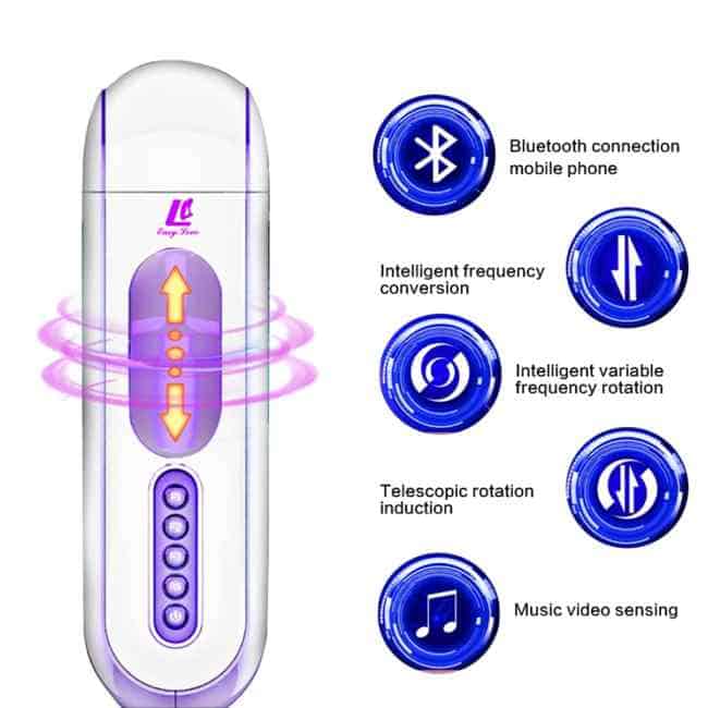 Máy bú cu tự động EasyLove Rotating xoay thụt tỏa nhiệt 100 chế độ