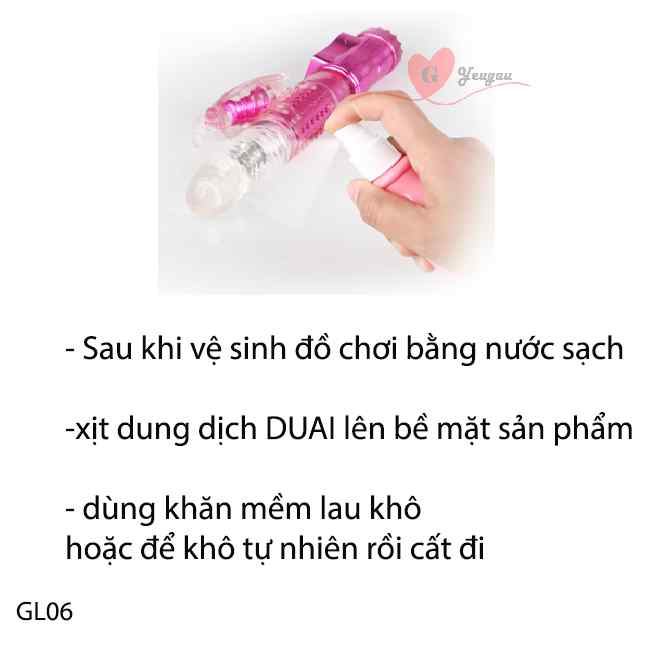 Cách sử dụng dung dịch vệ sinh sextoy DUAI