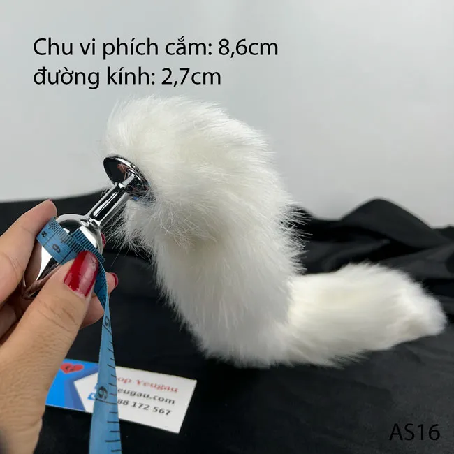 Đuôi cáo gắn hậu môn có đường kính là 2,7cm