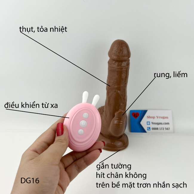 Cu giả gắn tường JIUAI rung thụt liếm tỏa nhiệt 12 chế độ độc đáo