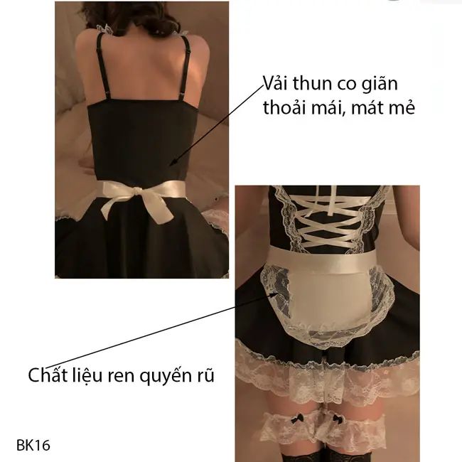 Chất liệu ren quyến rũ và thun mềm mại